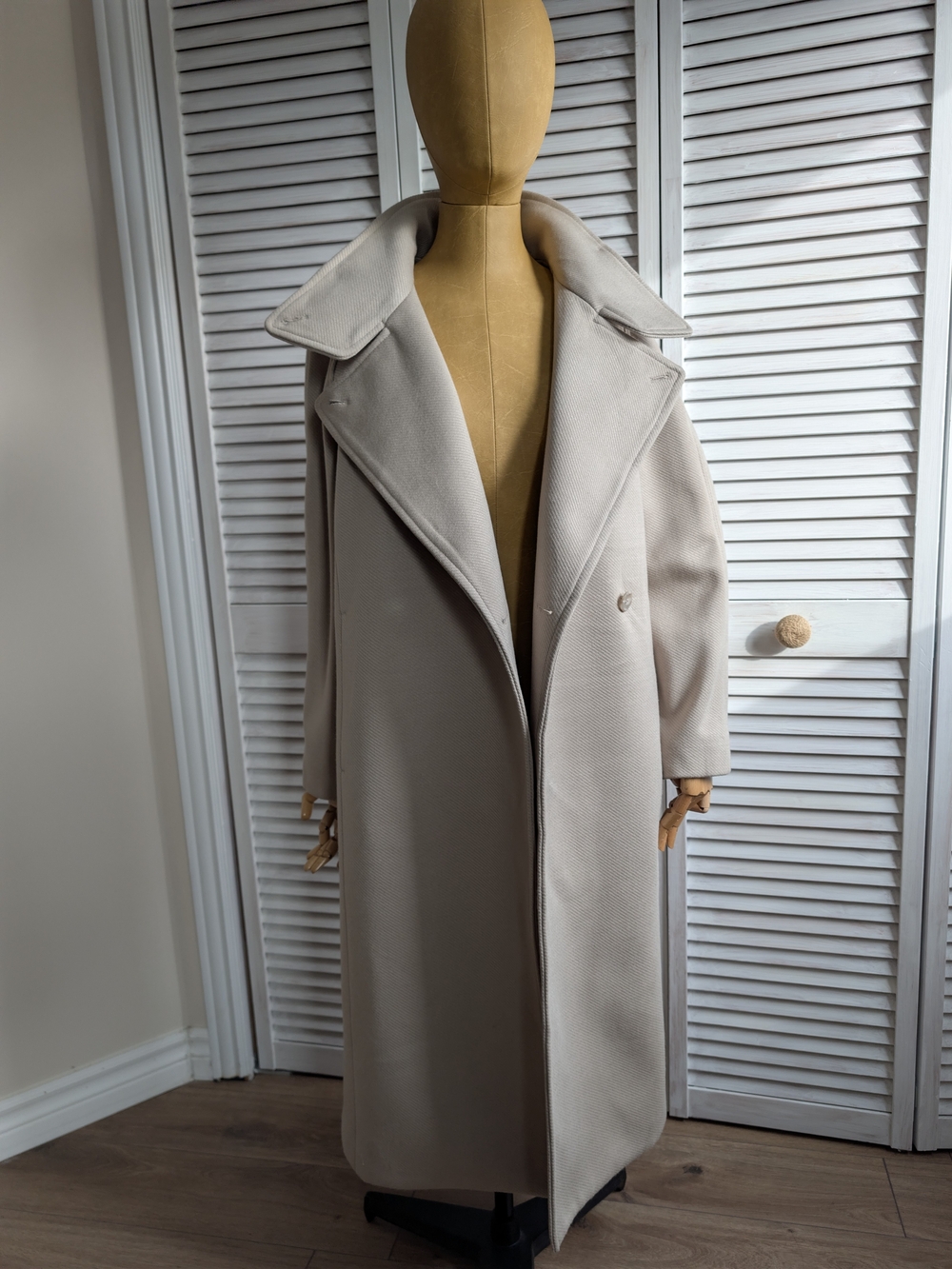 H&M Classic Long Cream Women's Coat